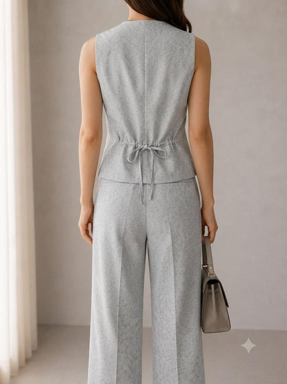 WAISTCOAT CO ORD printed