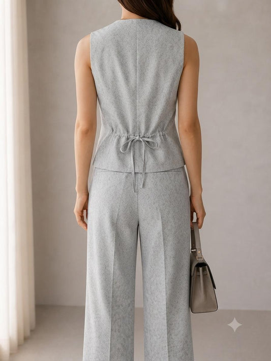 WAISTCOAT CO ORD printed