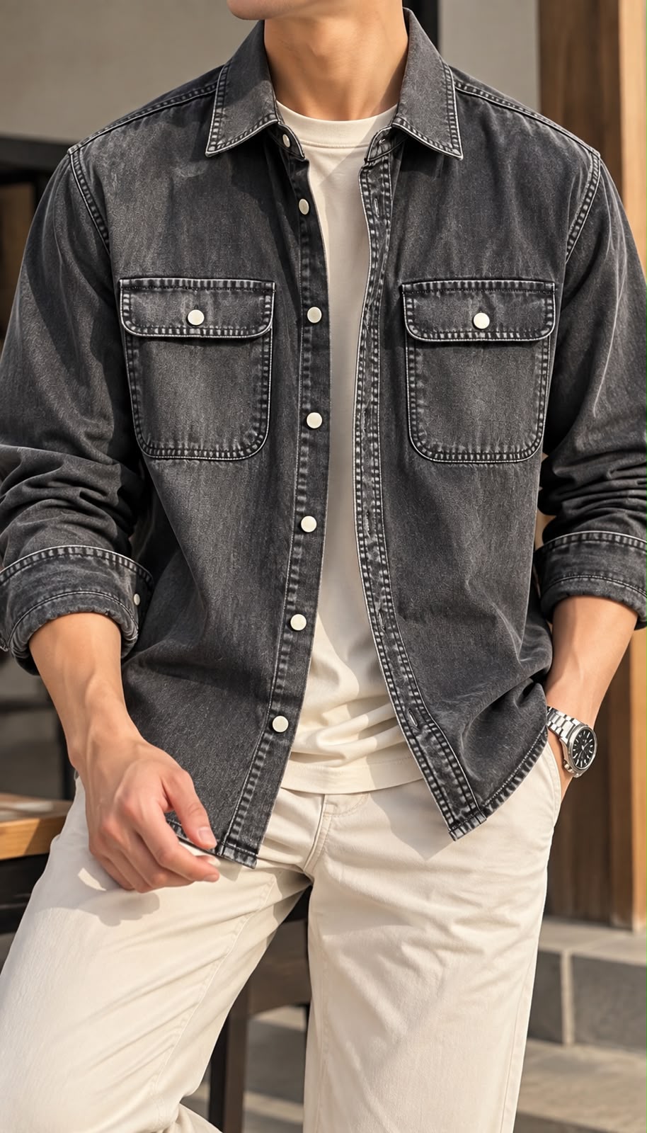 DANIM SHIRT DP 8247