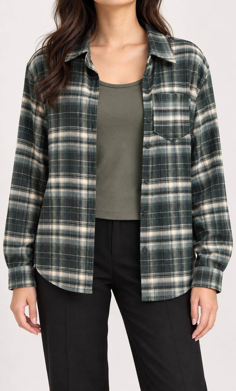 CHECKED SHIRT w INNER PKT