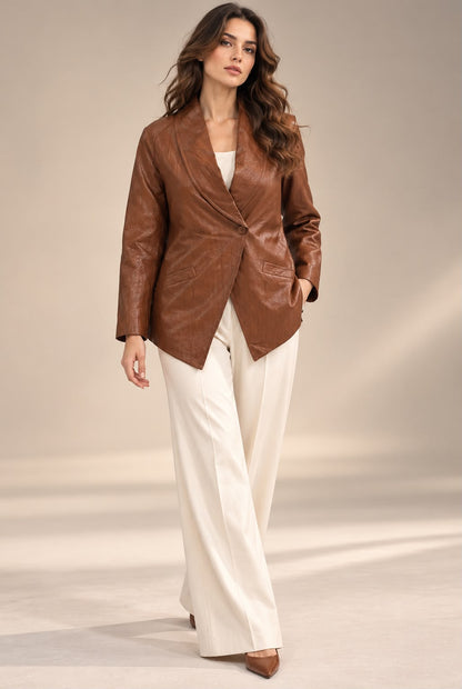 LEATHER BLAZER