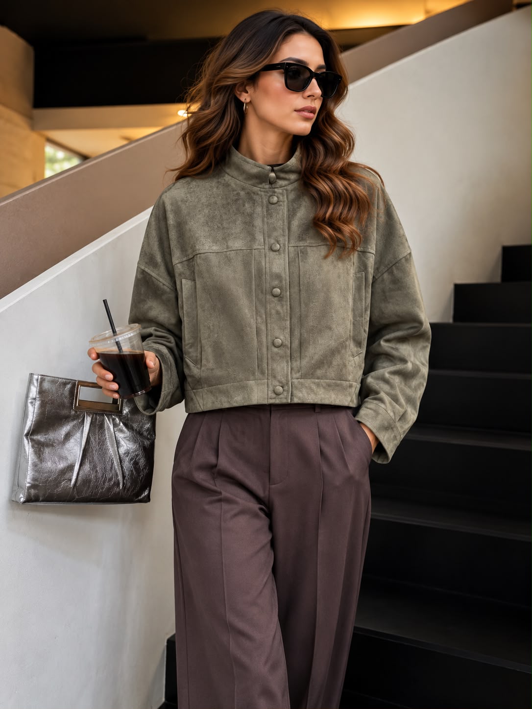 SHORT SUEDE JKT