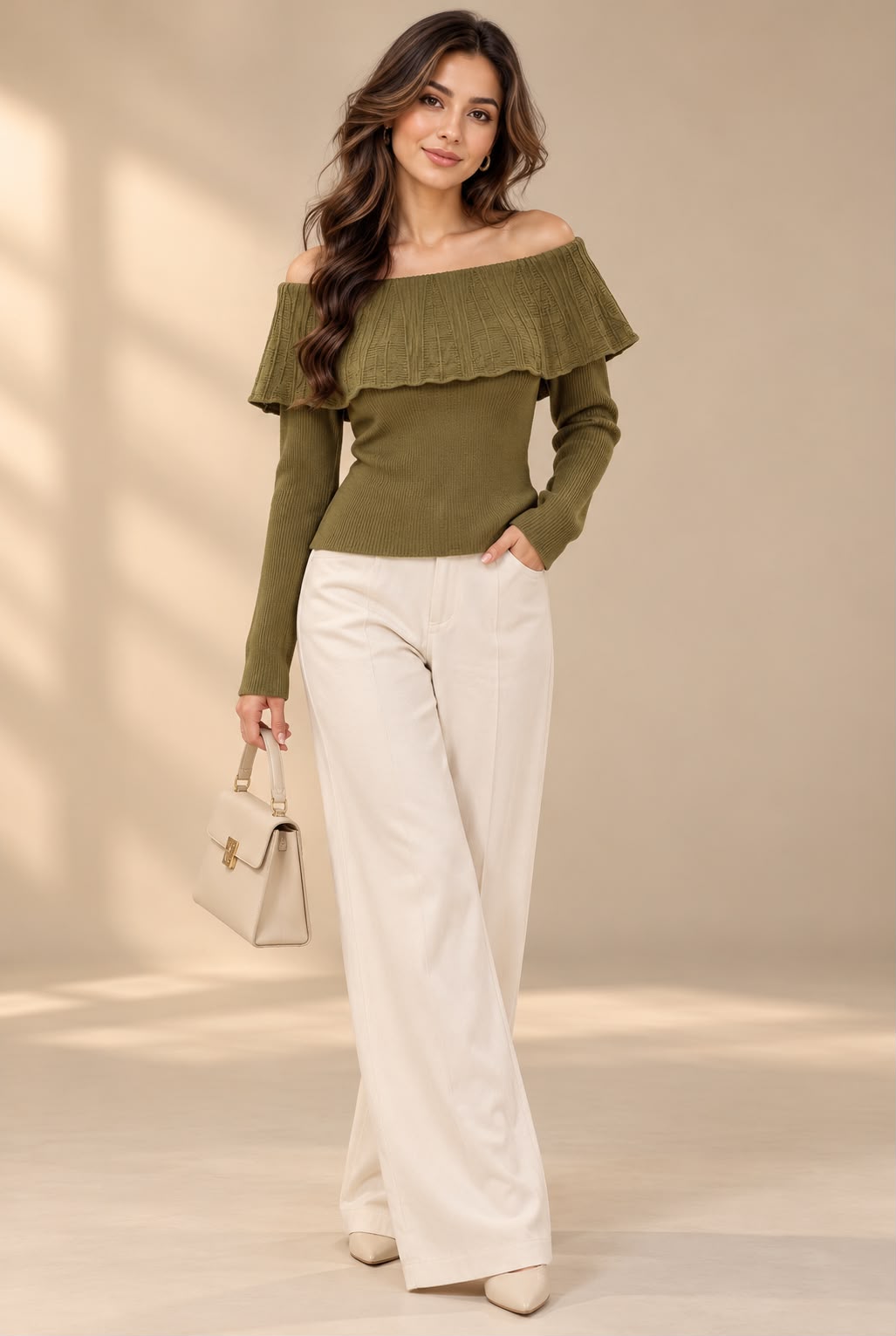 SWEAT SHIRT RUFFLE COL