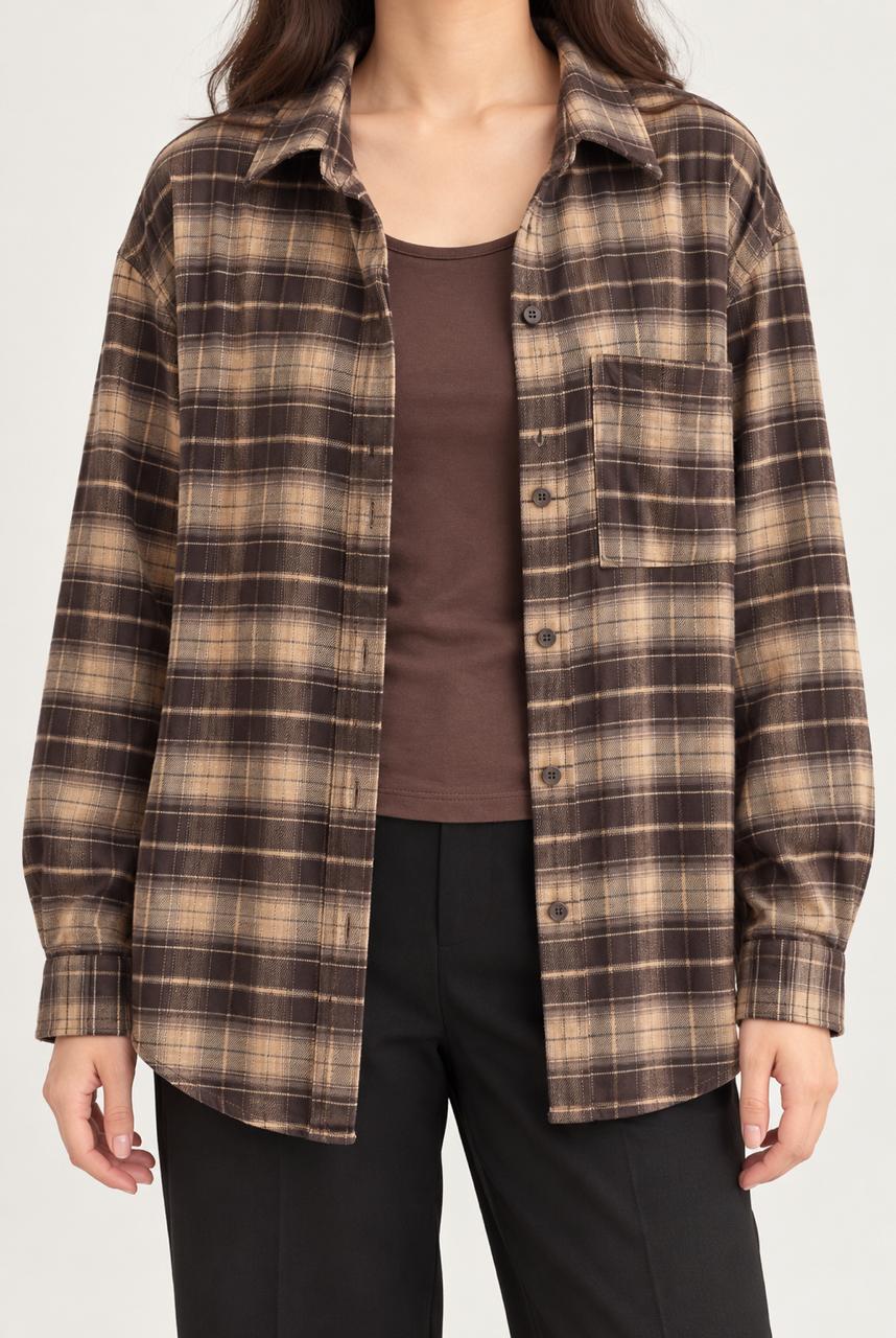 CHECKED SHIRT w INNER PKT