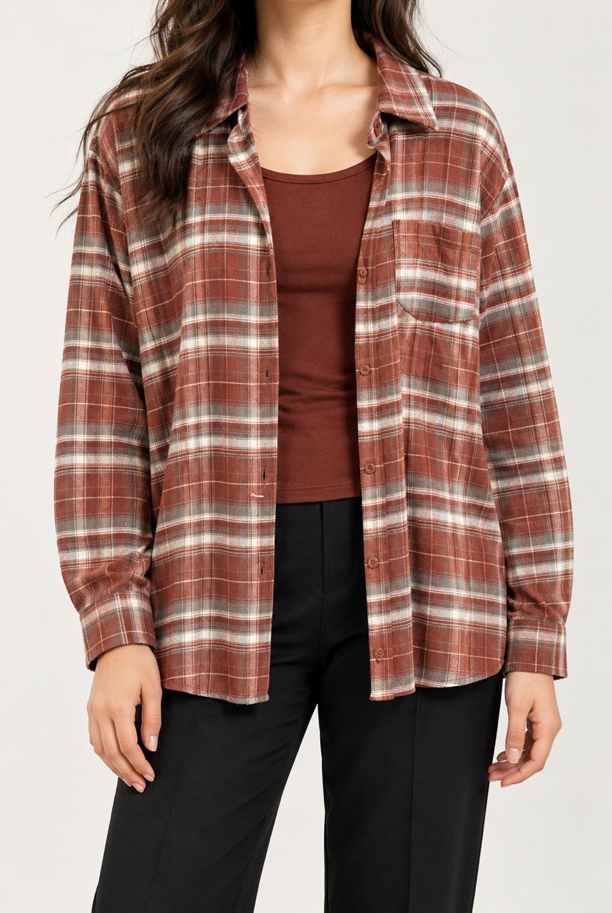 CHECKED SHIRT w INNER PKT