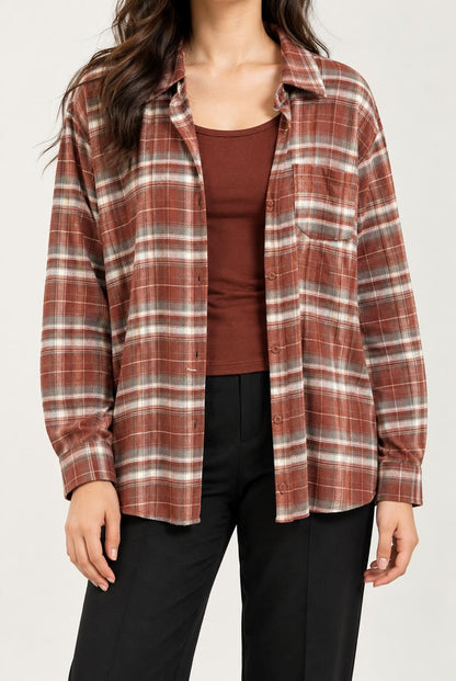 CHECKED SHIRT w INNER PKT