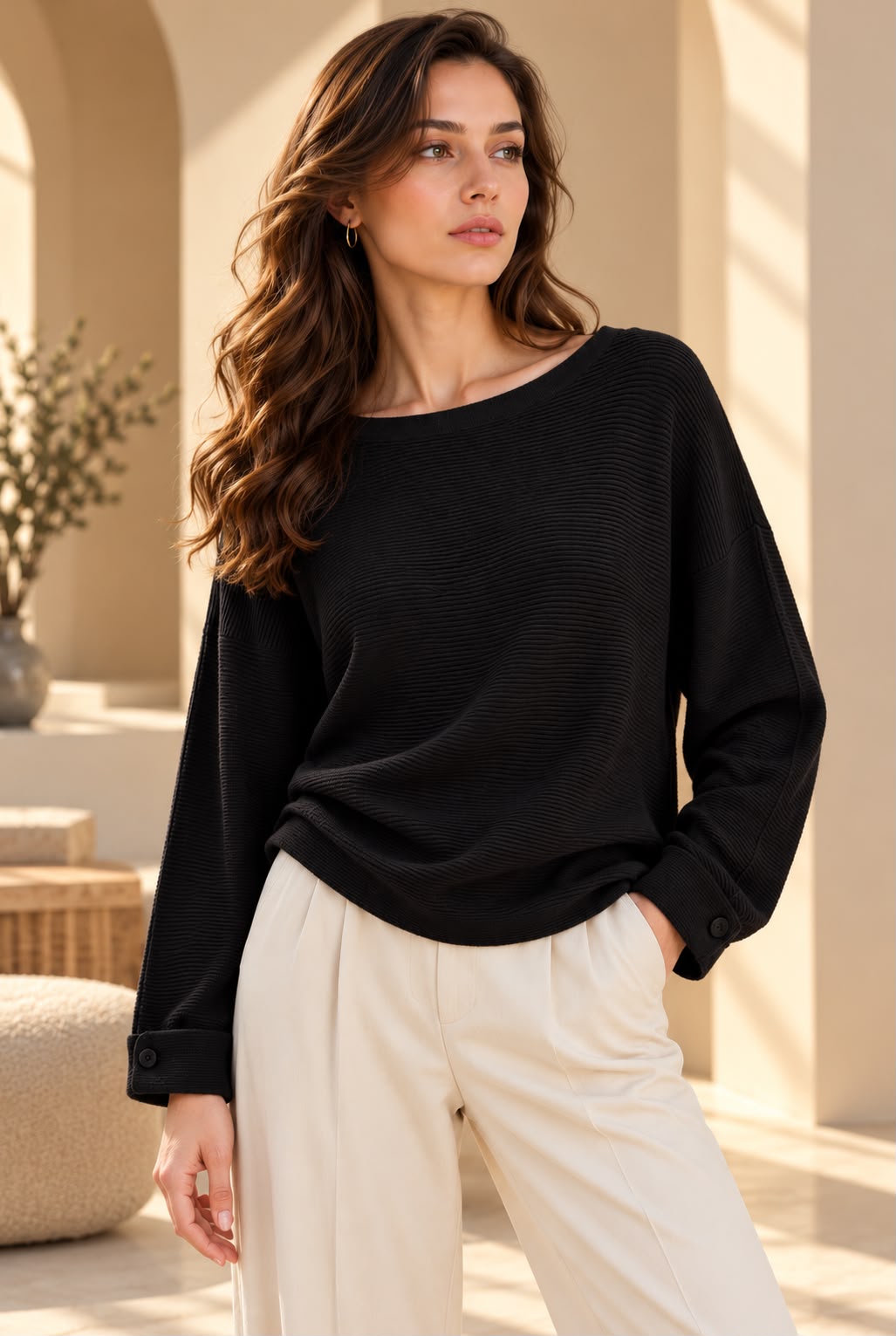 BAGGY RIBBED SHIRT
