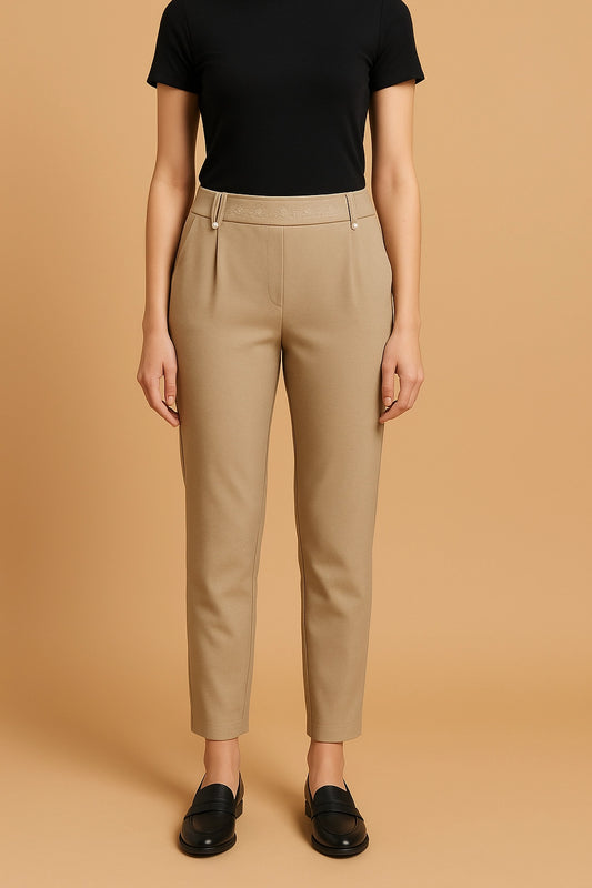 STR PANT EMB BLT