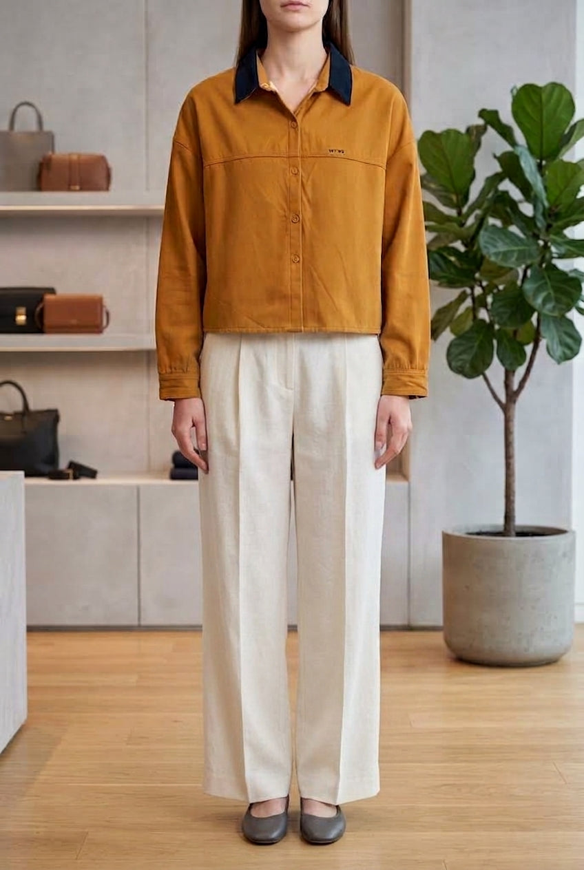 CONTRAST COLLAR SHIRT