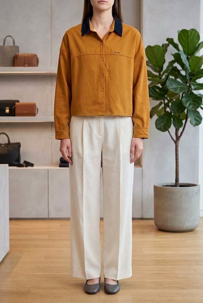CONTRAST COLLAR SHIRT