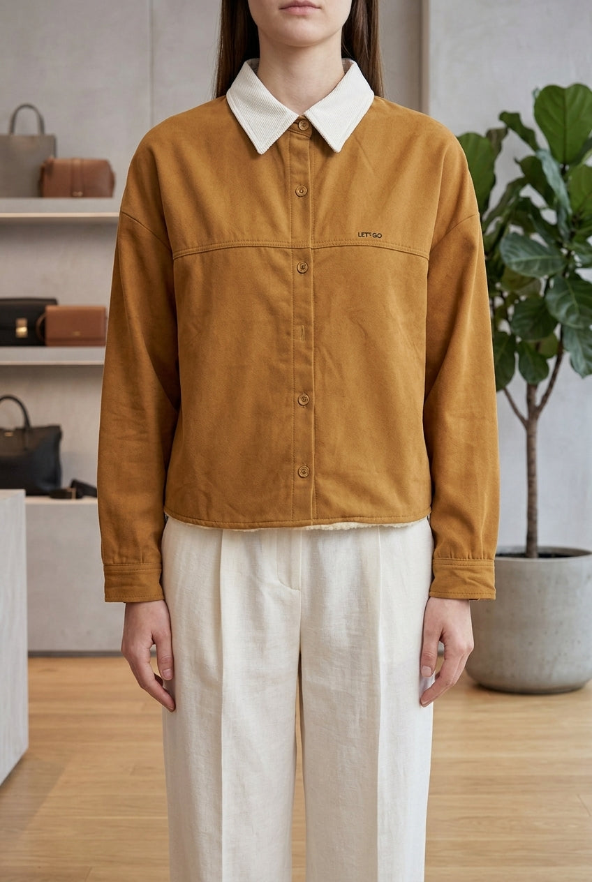CONTRAST COLLAR SHIRT