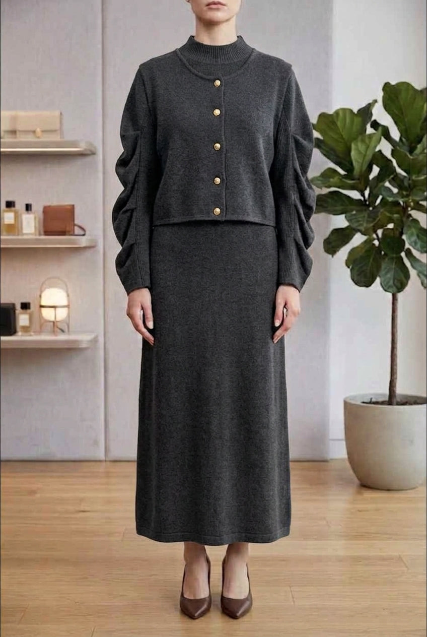 WOOLLEN MAXI W WAISTCOAT