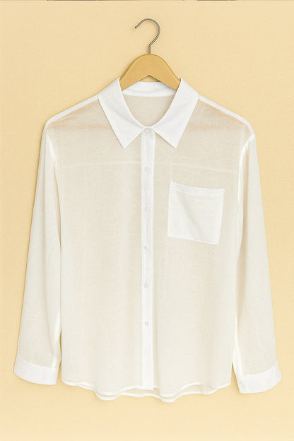 SHEER SHIRT SC PKT